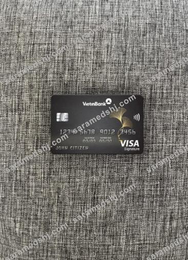 Vietnam Vietinbank visa signature card photolook front